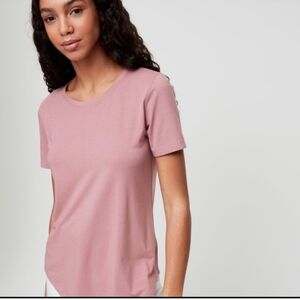 Everyday Crewneck Short Sleeve Tee in Dusty Rose